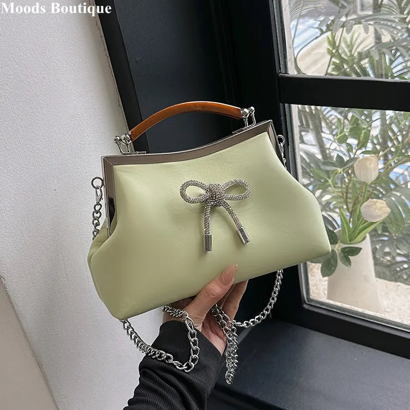 shoulder purse leather bag evening handbag