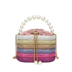 Dazzling Pearl Beads Chain Crossbody Bag