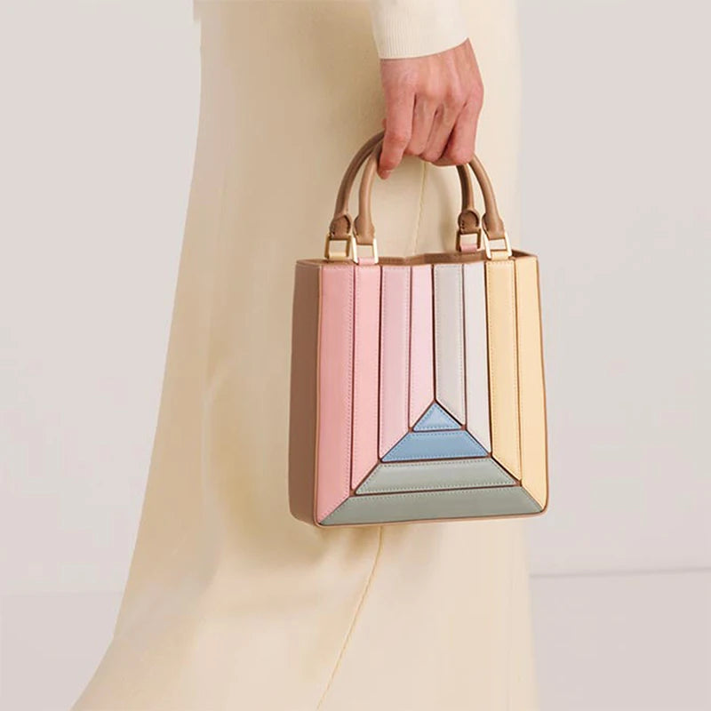 Chic Sophistication: Tall Mini Bag with Detachable Shoulder Strap and 3D Effect Elegance