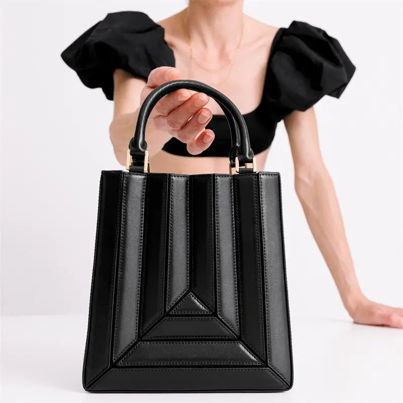 Chic Sophistication Tall Mini Bag with Detachable Shoulder Strap.